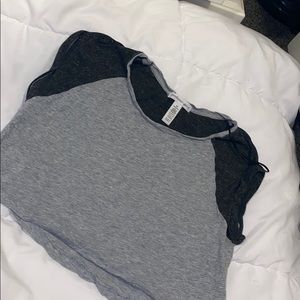 Black and gray crop top